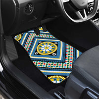 Sicily Italy Carretto Siciliano Car Mats Azure Sicilian Cart Wheel Pattern