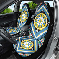 Sicily Italy Carretto Siciliano Car Seat Cover Azure Sicilian Cart Wheel Pattern