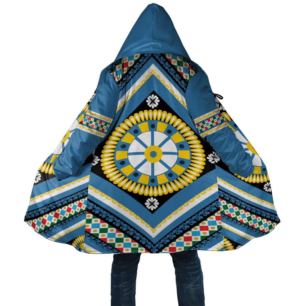 Sicily Italy Carretto Siciliano Cloak Azure Sicilian Cart Wheel Pattern