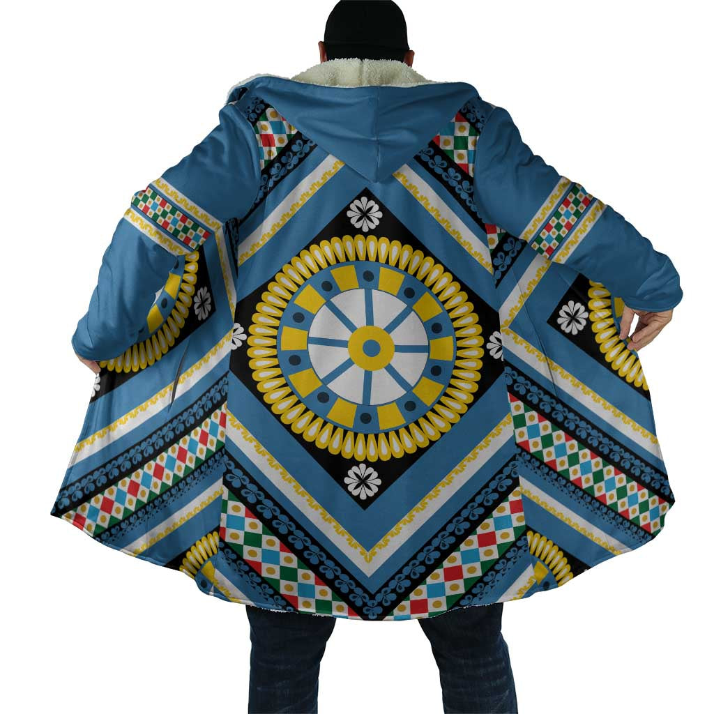 Sicily Italy Carretto Siciliano Cloak Azure Sicilian Cart Wheel Pattern