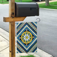 Sicily Italy Carretto Siciliano Garden Flag Azure Sicilian Cart Wheel Pattern