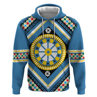 Sicily Italy Carretto Siciliano Hoodie Azure Sicilian Cart Wheel Pattern
