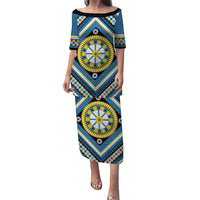 Sicily Italy Carretto Siciliano Puletasi Azure Sicilian Cart Wheel Pattern