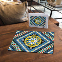 Sicily Italy Carretto Siciliano Puzzle Azure Sicilian Cart Wheel Pattern