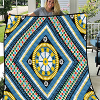 Sicily Italy Carretto Siciliano Quilt Azure Sicilian Cart Wheel Pattern