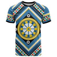 Sicily Italy Carretto Siciliano T Shirt Azure Sicilian Cart Wheel Pattern