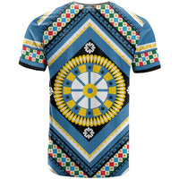 Sicily Italy Carretto Siciliano T Shirt Azure Sicilian Cart Wheel Pattern