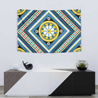 Sicily Italy Carretto Siciliano Tapestry Azure Sicilian Cart Wheel Pattern