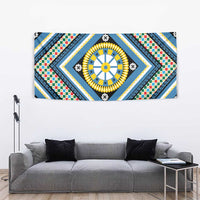 Sicily Italy Carretto Siciliano Tapestry Azure Sicilian Cart Wheel Pattern