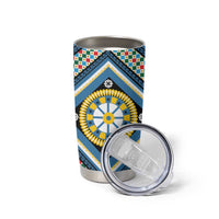 Sicily Italy Carretto Siciliano Tumbler Cup Azure Sicilian Cart Wheel Pattern