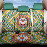 Sicily Italy Carretto Siciliano Back Car Seat Cover Green Sicilian Cart Wheel Pattern