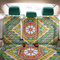 Sicily Italy Carretto Siciliano Back Car Seat Cover Green Sicilian Cart Wheel Pattern