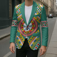 Sicily Italy Carretto Siciliano Blazer Green Sicilian Cart Wheel Pattern