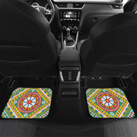 Sicily Italy Carretto Siciliano Car Mats Green Sicilian Cart Wheel Pattern