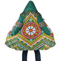 Sicily Italy Carretto Siciliano Cloak Green Sicilian Cart Wheel Pattern