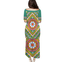 Sicily Italy Carretto Siciliano Puletasi Green Sicilian Cart Wheel Pattern
