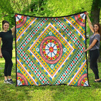 Sicily Italy Carretto Siciliano Quilt Green Sicilian Cart Wheel Pattern