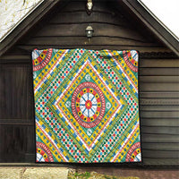 Sicily Italy Carretto Siciliano Quilt Green Sicilian Cart Wheel Pattern