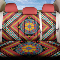 Sicily Italy Carretto Siciliano Back Car Seat Cover Red Sicilian Cart Wheel Pattern
