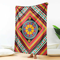 Sicily Italy Carretto Siciliano Blanket Red Sicilian Cart Wheel Pattern