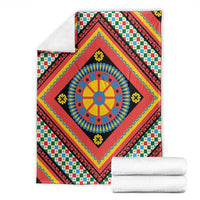 Sicily Italy Carretto Siciliano Blanket Red Sicilian Cart Wheel Pattern