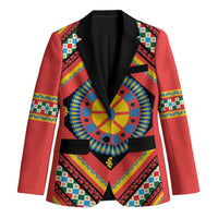 Sicily Italy Carretto Siciliano Blazer Red Sicilian Cart Wheel Pattern