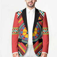 Sicily Italy Carretto Siciliano Blazer Red Sicilian Cart Wheel Pattern