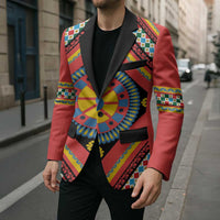 Sicily Italy Carretto Siciliano Blazer Red Sicilian Cart Wheel Pattern