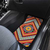 Sicily Italy Carretto Siciliano Car Mats Red Sicilian Cart Wheel Pattern