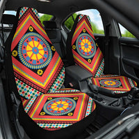 Sicily Italy Carretto Siciliano Car Seat Cover Red Sicilian Cart Wheel Pattern