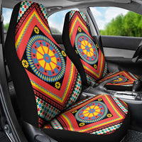 Sicily Italy Carretto Siciliano Car Seat Cover Red Sicilian Cart Wheel Pattern