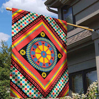 Sicily Italy Carretto Siciliano Garden Flag Red Sicilian Cart Wheel Pattern