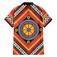 Sicily Italy Carretto Siciliano Hawaiian Shirt Red Sicilian Cart Wheel Pattern