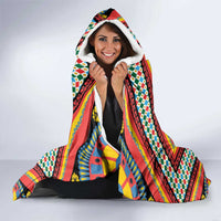 Sicily Italy Carretto Siciliano Hooded Blanket Red Sicilian Cart Wheel Pattern
