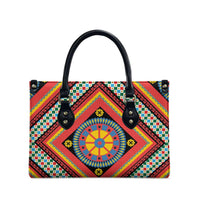 Sicily Italy Carretto Siciliano Leather Bag Red Sicilian Cart Wheel Pattern