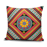 Sicily Italy Carretto Siciliano Pillow Cover Red Sicilian Cart Wheel Pattern