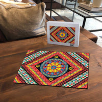 Sicily Italy Carretto Siciliano Puzzle Red Sicilian Cart Wheel Pattern