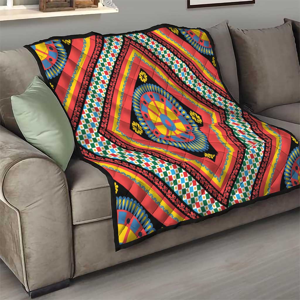 Sicily Italy Carretto Siciliano Quilt Red Sicilian Cart Wheel Pattern