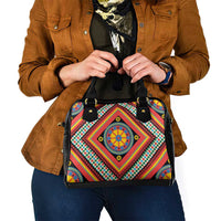 Sicily Italy Carretto Siciliano Shoulder Handbag Red Sicilian Cart Wheel Pattern