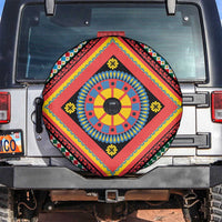 Sicily Italy Carretto Siciliano Spare Tire Cover Red Sicilian Cart Wheel Pattern