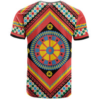 Sicily Italy Carretto Siciliano T Shirt Red Sicilian Cart Wheel Pattern