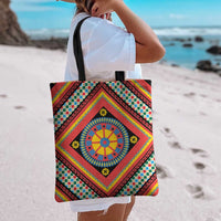 Sicily Italy Carretto Siciliano Tote Bag Red Sicilian Cart Wheel Pattern