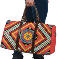 Sicily Italy Carretto Siciliano Travel Bag Red Sicilian Cart Wheel Pattern