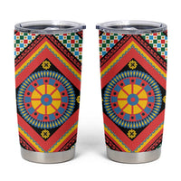 Sicily Italy Carretto Siciliano Tumbler Cup Red Sicilian Cart Wheel Pattern