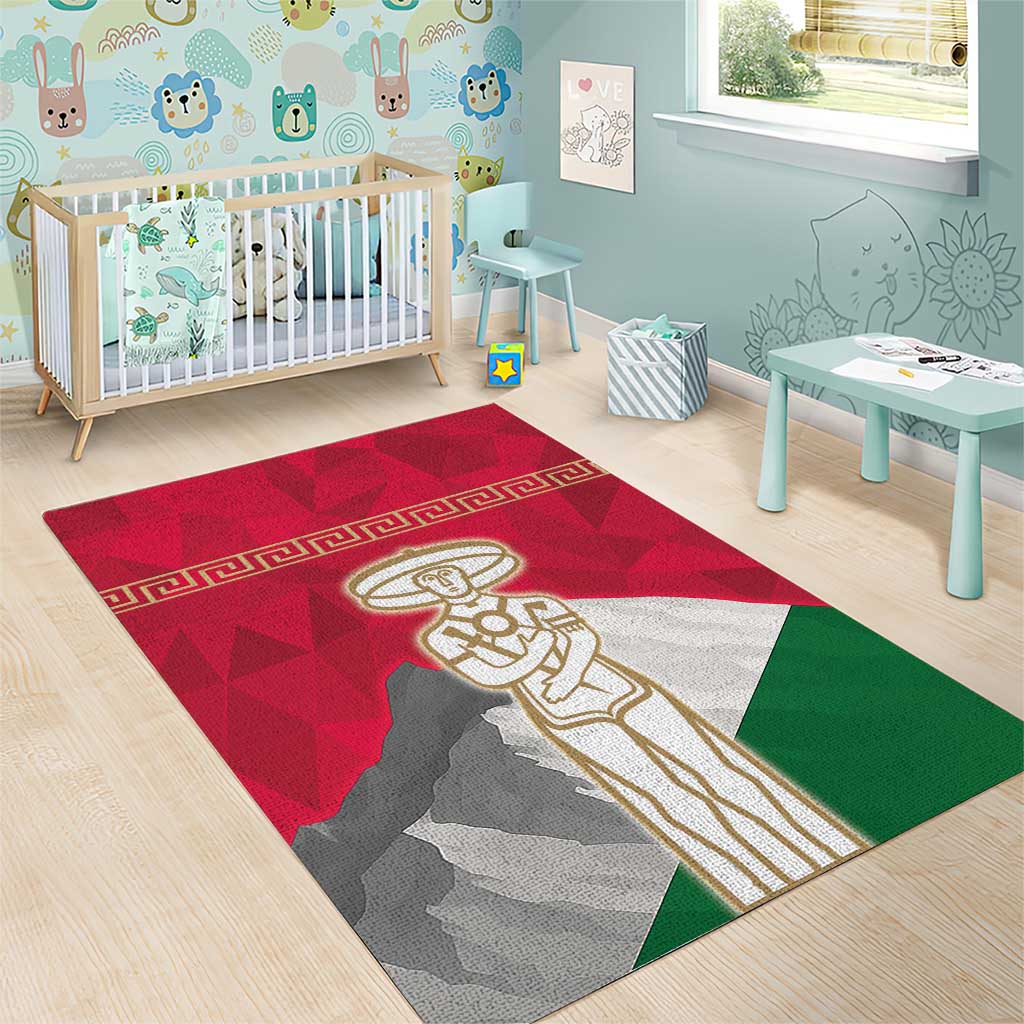 Italy Abruzzo Area Rug Emblem With Flag Style - Wonder Print Shop