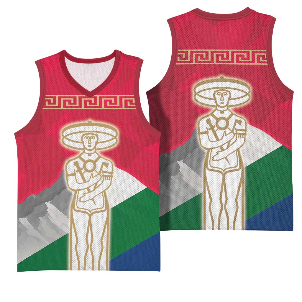Italy Abruzzo Basketball Jersey Emblem With Flag Style - Wonder Print Shop