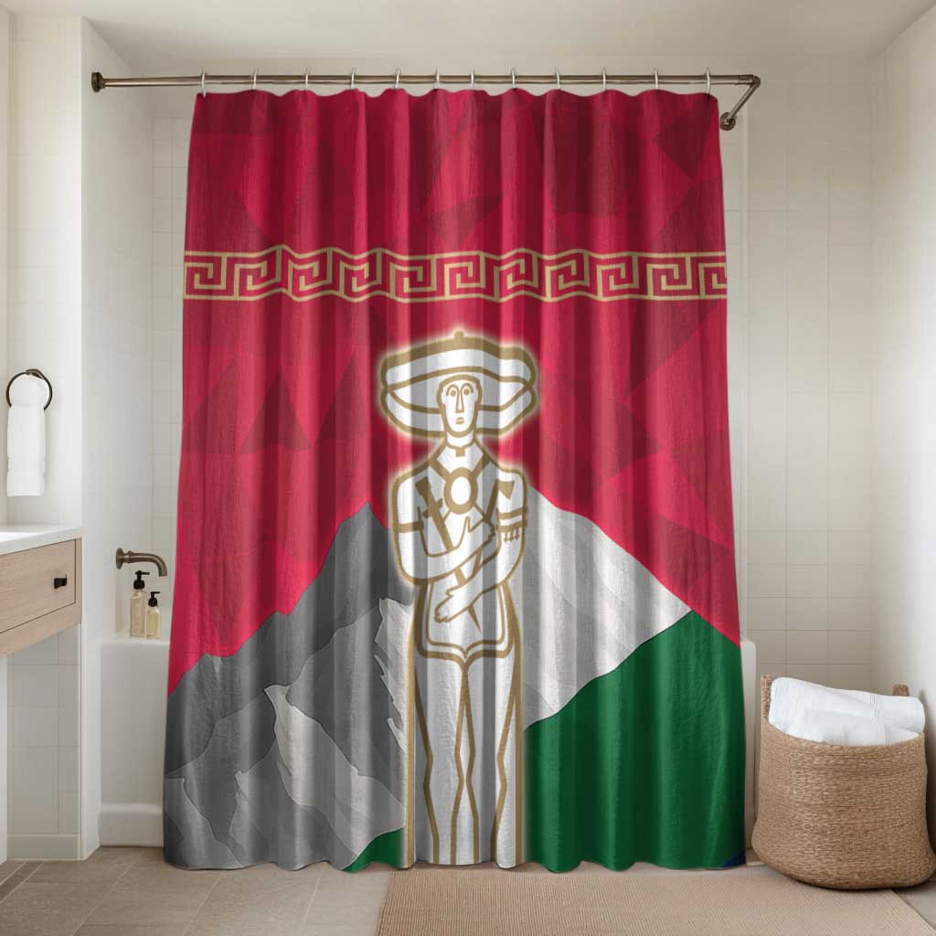 Italy Abruzzo Bathroom Set Emblem With Flag Style - Wonder Print Shop