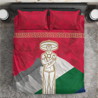 Italy Abruzzo Bedding Set Emblem With Flag Style - Wonder Print Shop