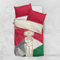 Italy Abruzzo Bedding Set Emblem With Flag Style - Wonder Print Shop