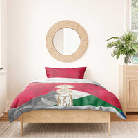 Italy Abruzzo Bedding Set Emblem With Flag Style - Wonder Print Shop